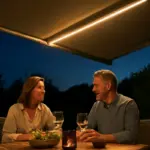Tende da sole con illuminazione integrata: il dettaglio che rivoluziona le serate all’aperto