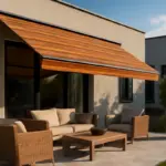 Tende da sole effetto legno: la soluzione raffinata che scalda anche gli esterni moderni
